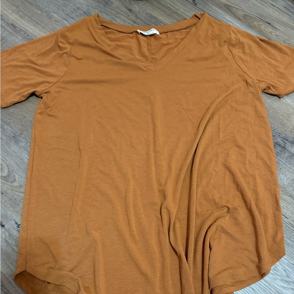 Orange V Neck
